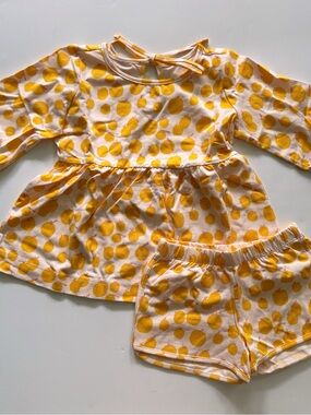 Alice and Ames Girl The Bloom Set in Sweet Citrus 4T 5T 6 years 7 years